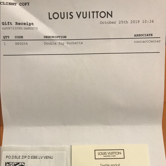 SOLD! Authentic Louis Vuitton Double Zip Pochette - Picture 7 of 8